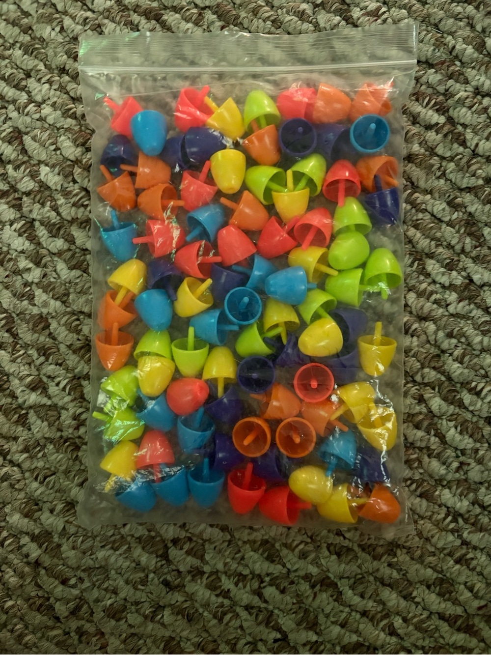 Multicolor Kids Craft Pegs Building Set - Assorted Bright Colors 100 pieces